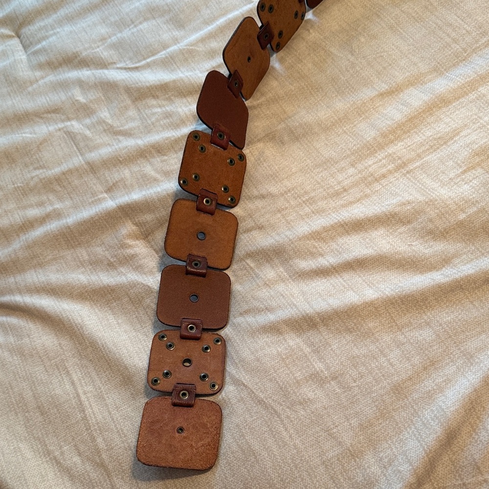 Artisan Leather Patchwork Belt - image 5
